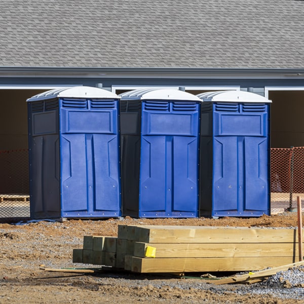 what is the expected delivery and pickup timeframe for the porta potties in Camden